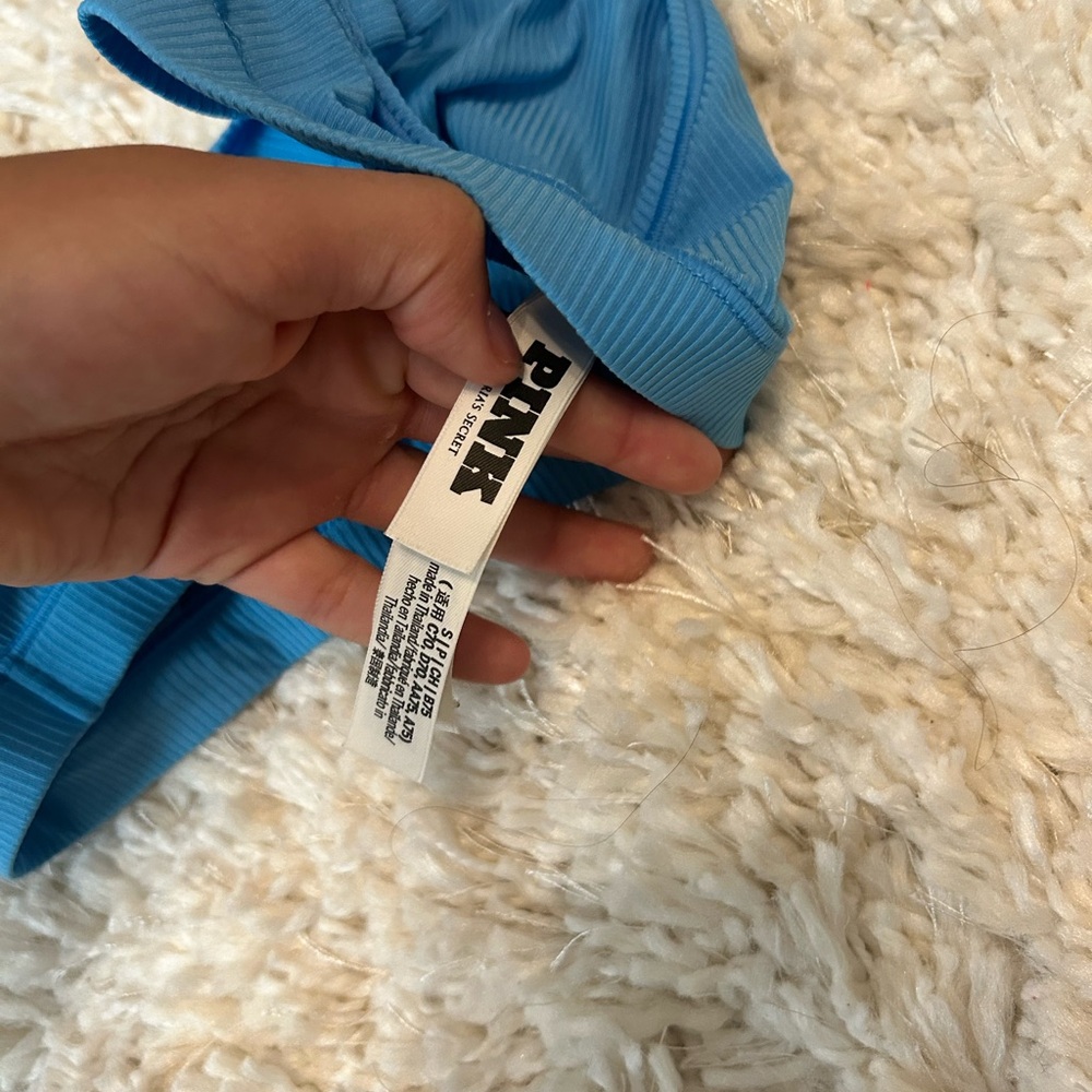 Blue Ribbed Bralette - Picture 5 of 5